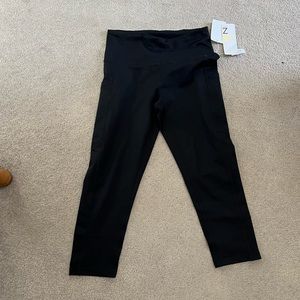 Zella high waist crop black leggings NWT